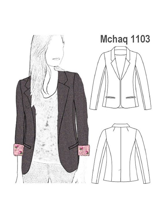 CHAQUETA SIN BOTONES MUJER, CON FORRO IN