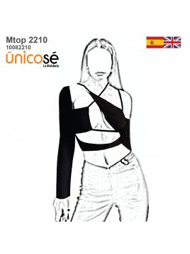 MOLDE TOP ASIMETRICO MUJER...