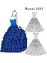 MOLDES VESTIDO DOS PIEZAS 15 GOWN