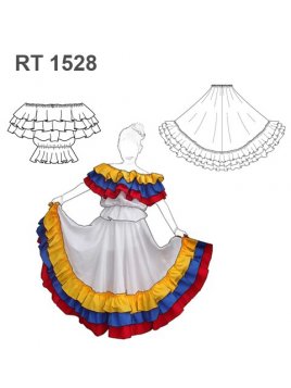 VESTIDO COLOMBIA RT 1528