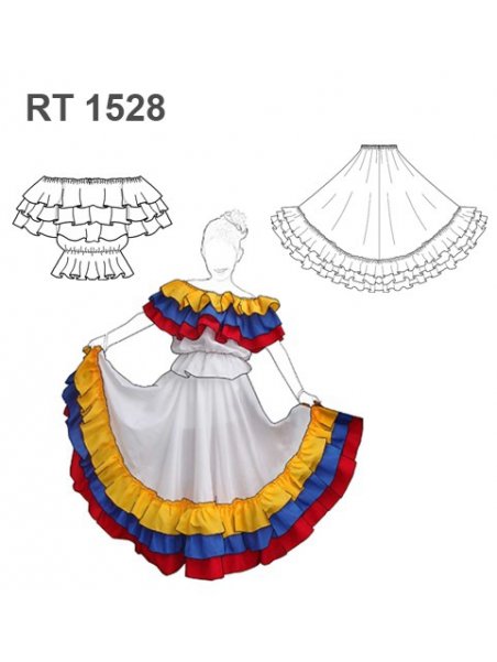VESTIDO COLOMBIA RT 1528