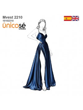 MOLDE VESTIDO LARGO MUJER 2210