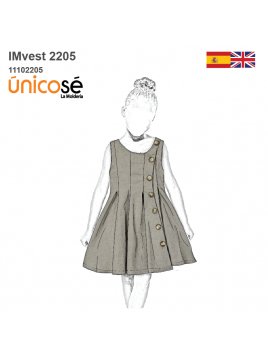 MOLDE VESTIDO TABLAS NIÑA 2205