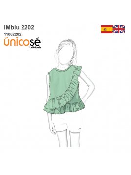 MOLDE BLUSA ASIMETRICA NIÑA...