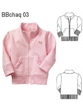 CHAQUETA CON CIERRE BEBE CUELLO MAO