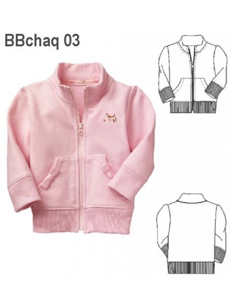 CHAQUETA CON CIERRE BEBE CUELLO MAO