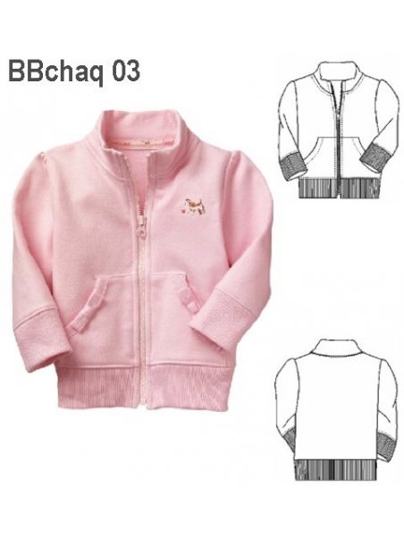CHAQUETA CON CIERRE BEBE CUELLO MAO