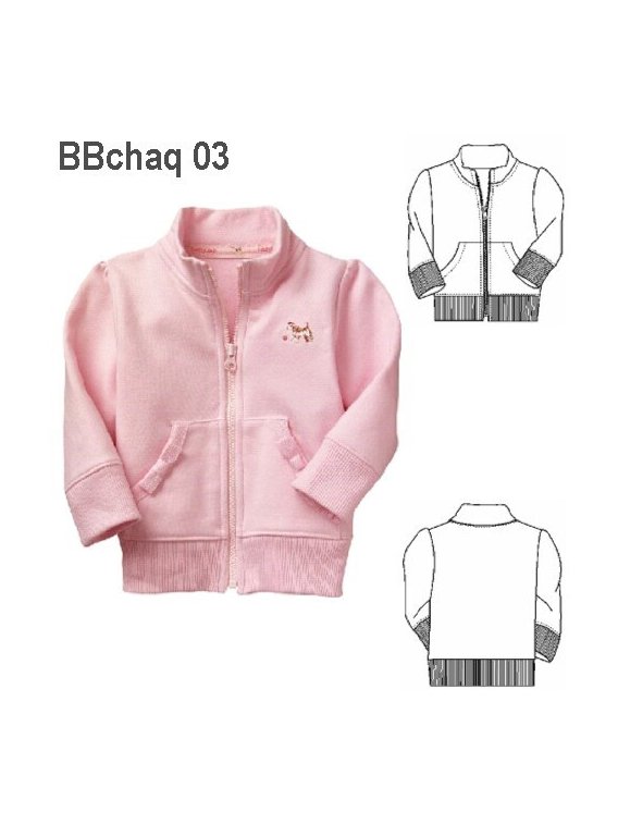 CHAQUETA CON CIERRE BEBE CUELLO MAO