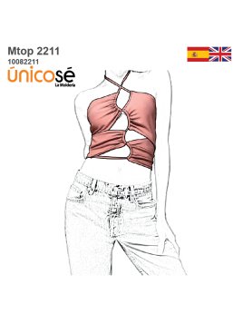 MOLDE TOP CON CRUCES MUJER...