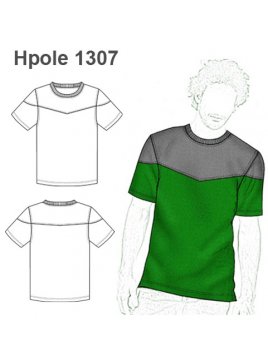 POLERA ESCOTE REDONDO BICOLOR