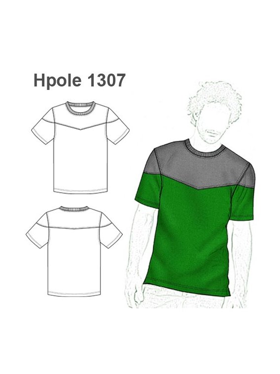 POLERA ESCOTE REDONDO BICOLOR