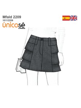 MOLDE FALDA CORTA MUJER 2209