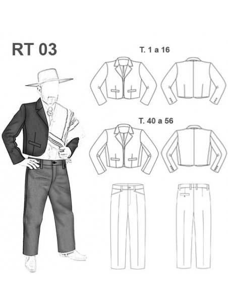 TRAJE HUASO ELEGANTE RT 0903