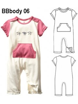 ENTERITO BOLSILLO BEBE, MANGA CORTA