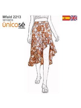 MOLDE FALDA ASIMETRICA...