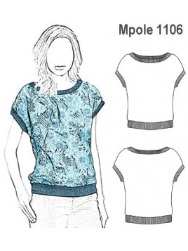 POLERA CON PUÑO Y PRETINA MUJER.