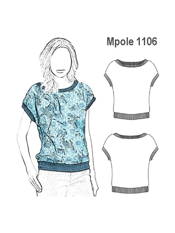 POLERA CON PUÑO Y PRETINA MUJER.