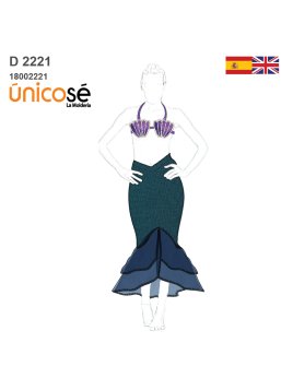 MOLDES DISFRAZ DE SIRENA 2221