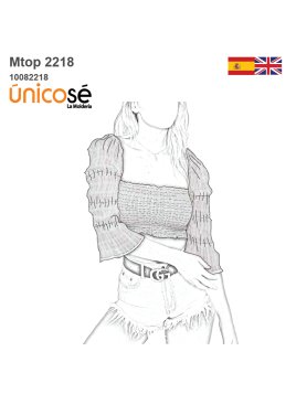 MOLDE TOP CON MANGAS MUJER...