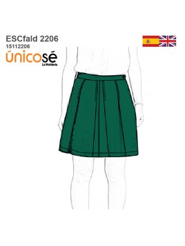MOLDE FALDA SHORT ESCOLAR 2206