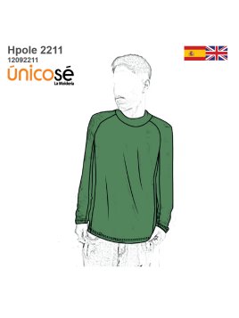 MOLDE POLERA RAGLAN HOMBRE...