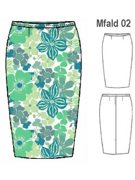 FALDA CLASICA AJUSTADA MUJER, FORRO INTE