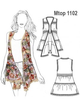 TOP ABIERTO MUJER, DELANTERO EN PUNTA, A