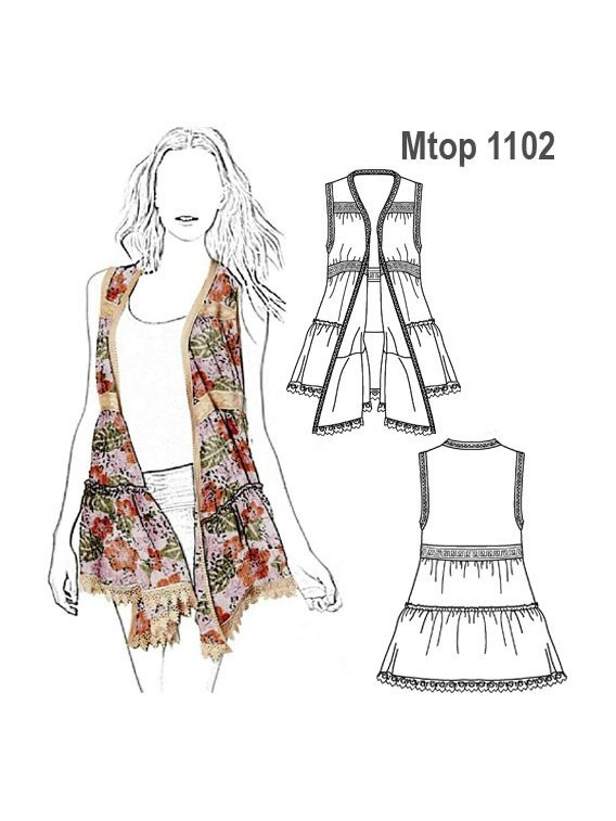 TOP ABIERTO MUJER, DELANTERO EN PUNTA, A