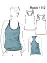 MUSCULOSA MUJER CON VIVO DE TELA IGUAL.