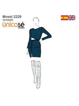 MOLDE VESTIDO ASIMETRICO...