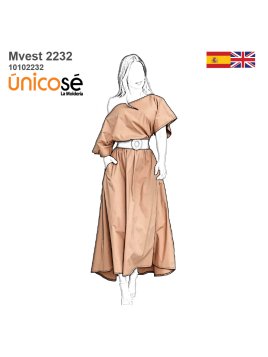 MOLDE VESTIDO SIMPLE MUJER...