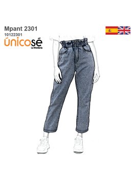 MOLDE PANTALON JEANS MOM...