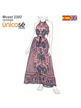 MOLDE VESTIDO LARGO MUJER 2302