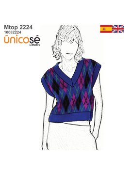 MOLDE TOP SUETER CORTO...