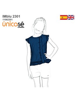 MOLDE BLUSA VOLADOS NIÑA 2301