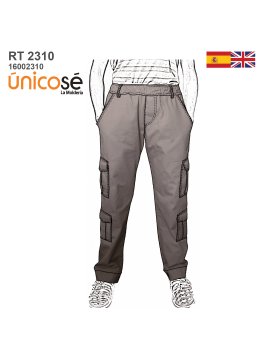 MOLDE PANTALON CARGO UNISEX...