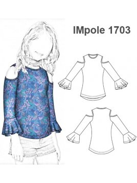 POLERA REMERA HOMBROS DESCUBIERTOS NIÑA