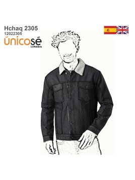 MOLDE CHAQUETA JEANS HOMBRE...