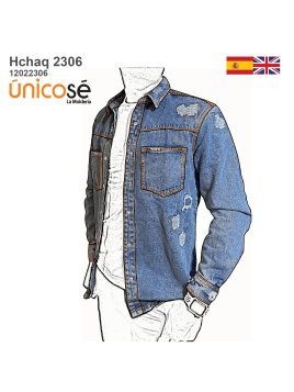 MOLDE CHAQUETA JEANS HOMBRE...