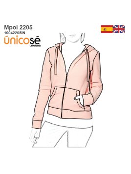 MOLDE POLERON CANGURO MUJER...