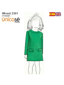 MOLDE VESTIDO CUELLO BEBE...