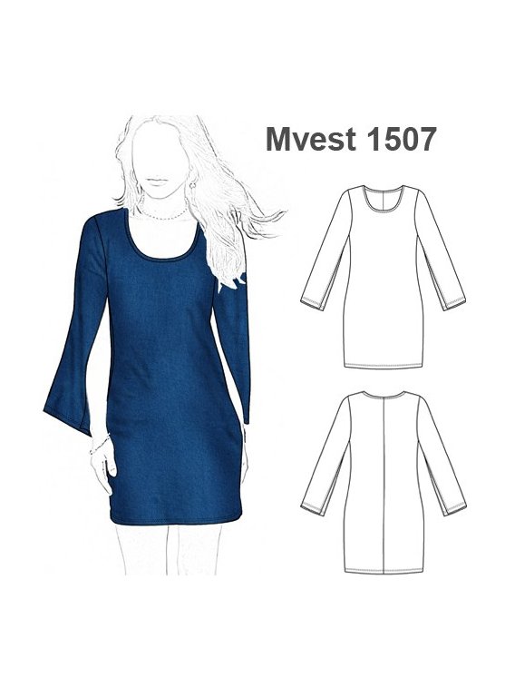 VESTIDO MANGA CAPA