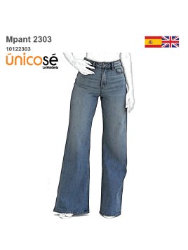 PANTALON JEAN PIERNA ANCHA...
