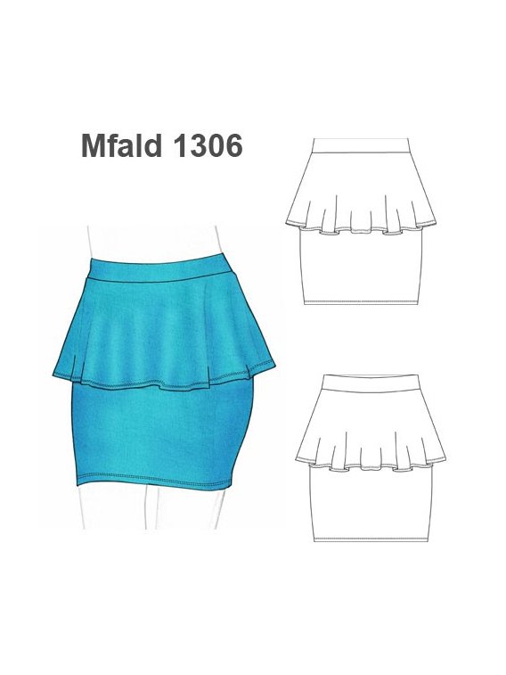 FALDA PEPLUM AJUSTADA