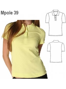 POLERA CUELLO MANGA CORTA MUJER, CUELLO