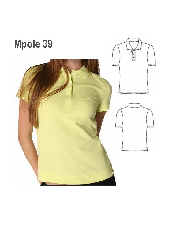 POLERA CUELLO MANGA CORTA MUJER, CUELLO