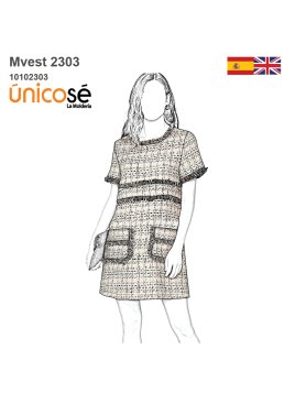 MOLDE VESTIDO CORTO MUJER 2303