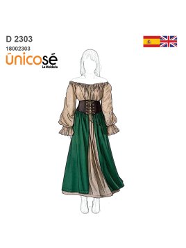 MOLDE DISFRAZ VESTIDO...