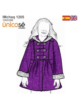 MOLDE CHAQUETA ABRIGO NIÑA...