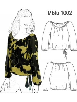 BLUSA ESCOTE AMPLIO MUJER, RECOGIDO CUEL